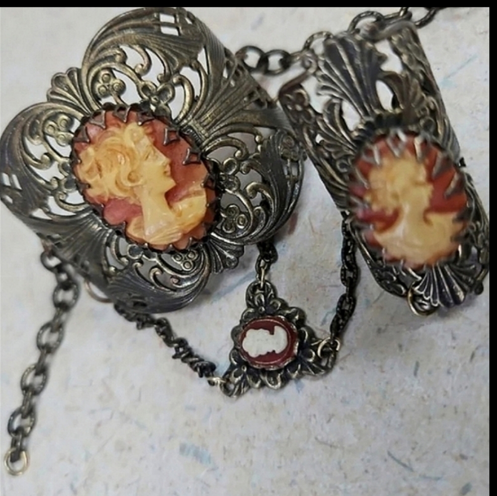 finalchance Antique Marked Slave Bracelet Rare Find Cameos Final$